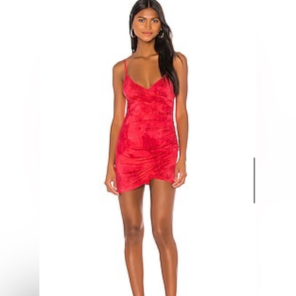 Dahlia wrap mini dress in pink tie dye